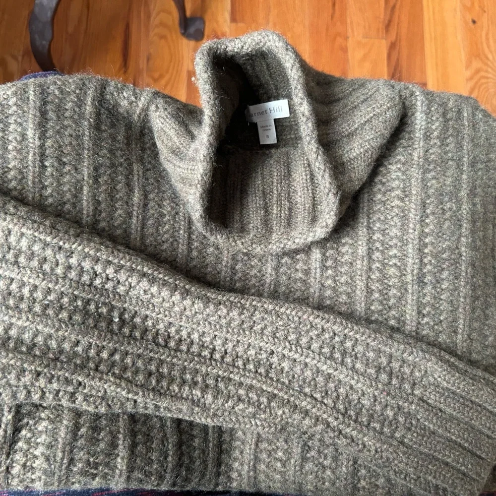 Garnet hill chunky knit cashmere sweater size xs